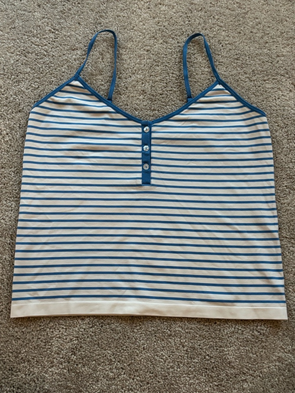 Target Blue and White Striped Spaghetti Strap Camisole